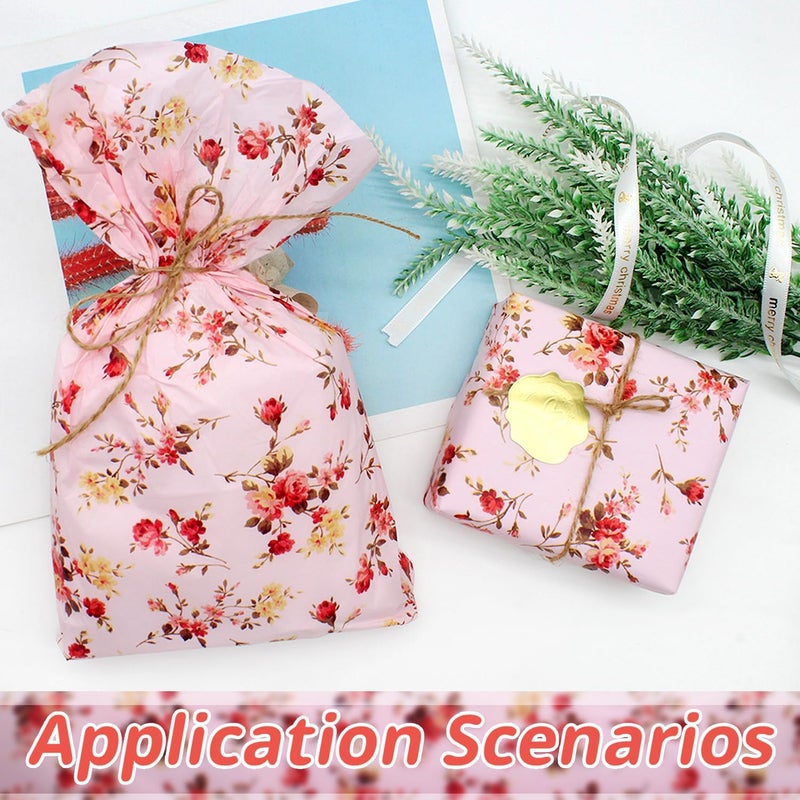 Benvo 20 Sheets Floral Print Tissue Paper 20 inch x 29 inch Decoupage Paper Decorative Tissue Gift Wrapping for DIY Art Craft Spring Wedding Birthday Baby Shower(Style D) - Image 4